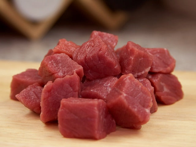 Stewing cubes: grass-fed beef